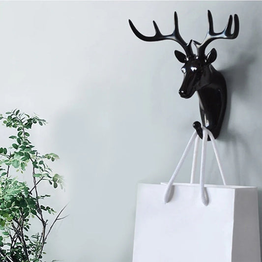 Stylish Deer Head Hook – No-Drill Wall & Door Hanger