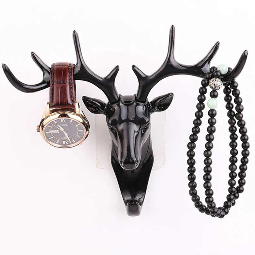 Stylish Deer Head Hook – No-Drill Wall & Door Hanger