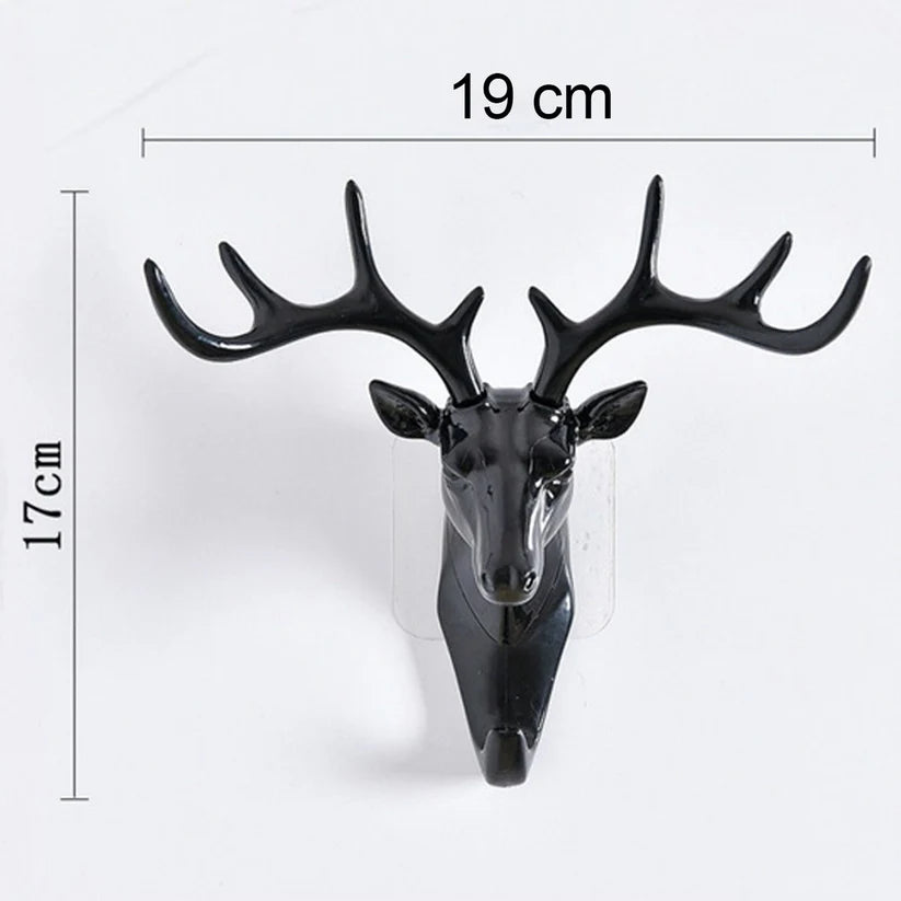 Stylish Deer Head Hook – No-Drill Wall & Door Hanger