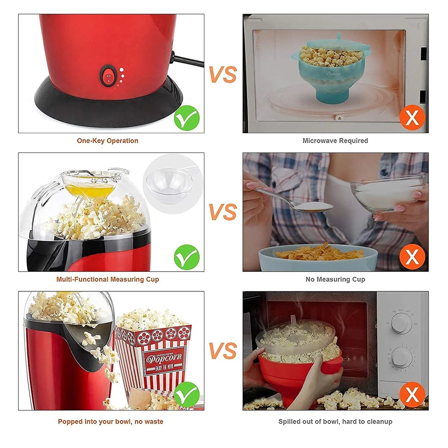 Automatic Electric Popcorn Maker – Enjoy Fresh & Healthy Popcorn Anytime!